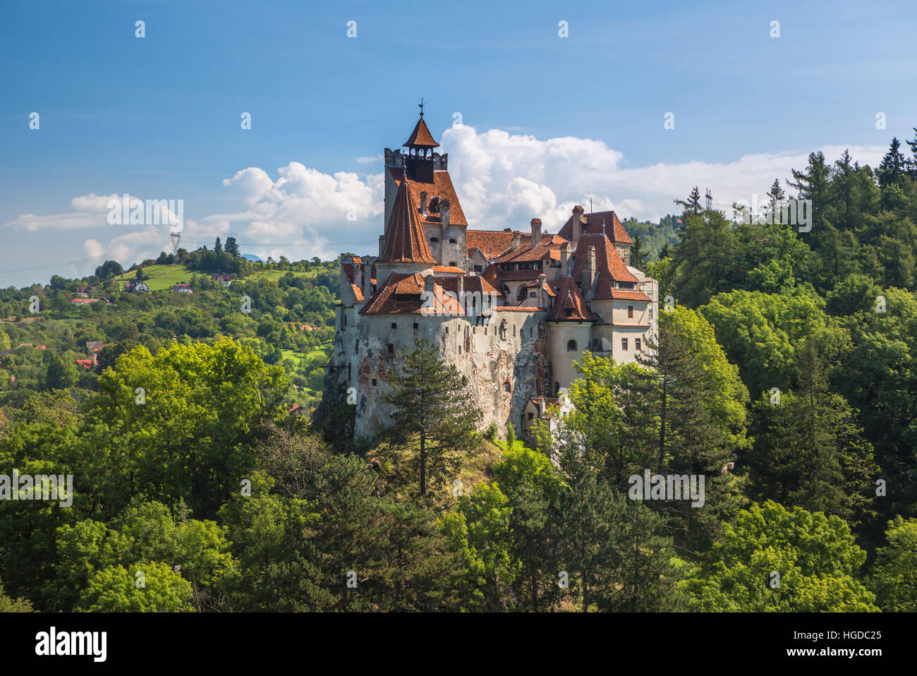 La Romania, Transilvania, crusca Città, Castello di Bran, il Castello di Dracula, Foto Stock