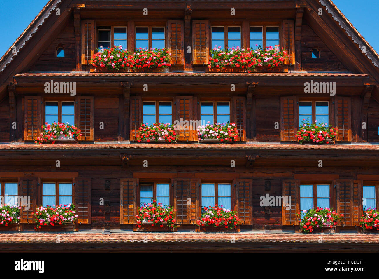 Agriturismo nella Svizzera centrale Foto Stock