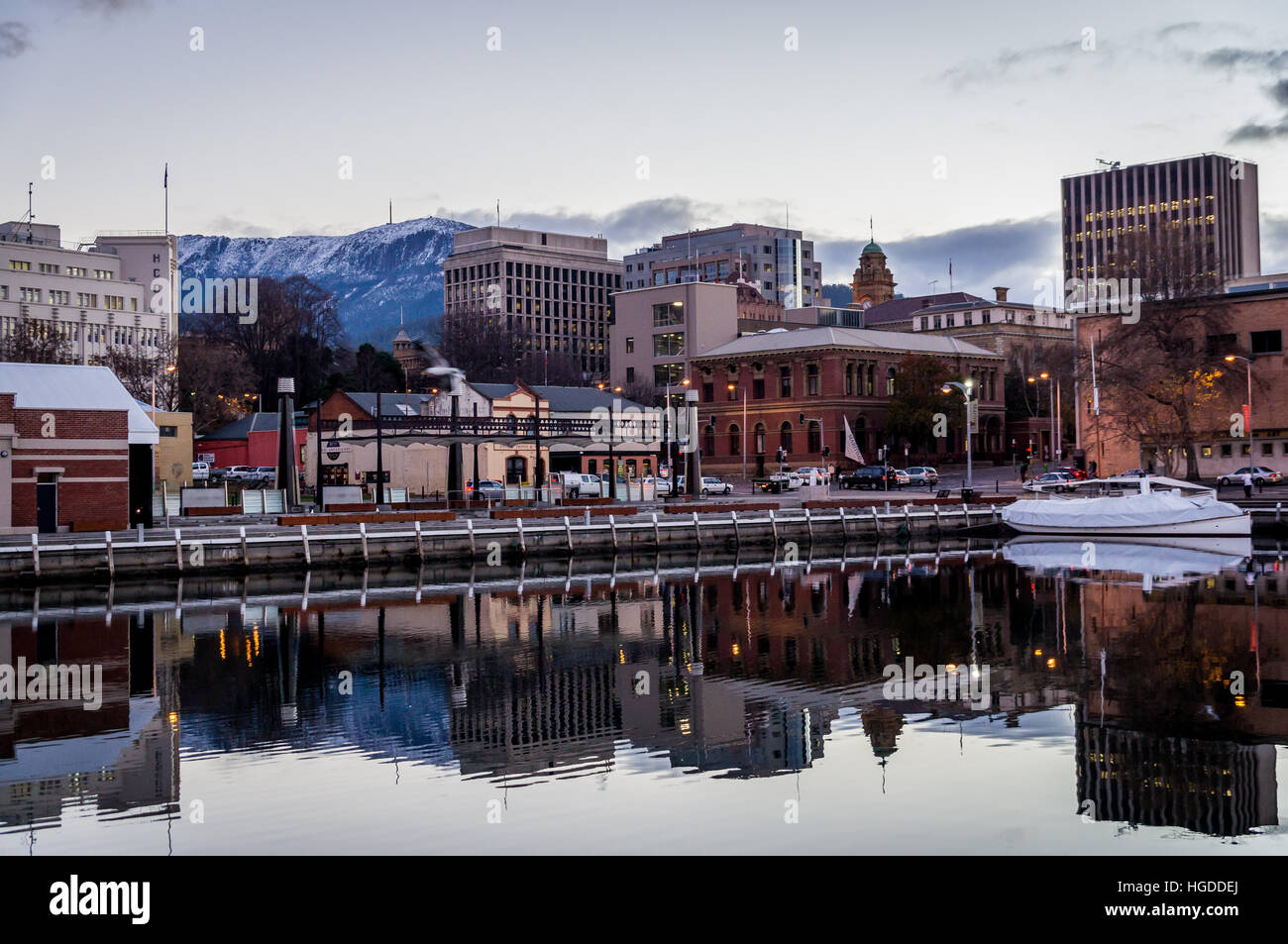 Lungomare di Hobart, Tasmania, Australia Foto Stock