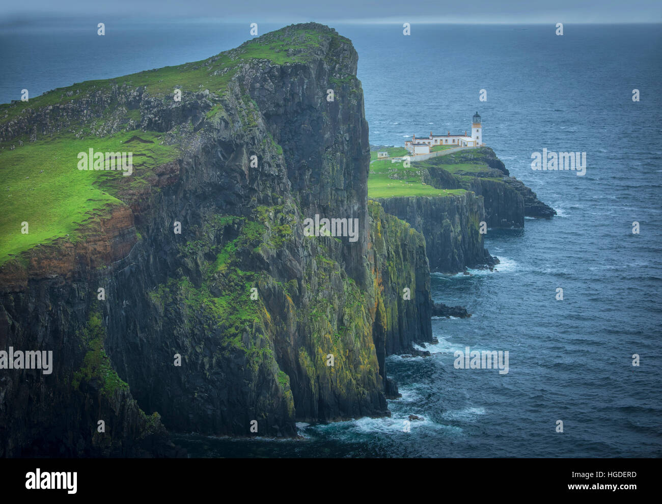 La Scozia, Ebridi arcipelago, isola di Skye Neist Lighthouse Foto Stock