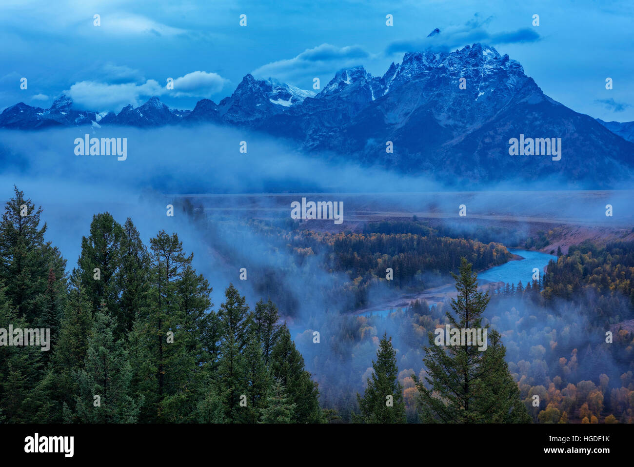 Il Wyoming, montagne rocciose, Teton County, Grand Teton National Park Foto Stock