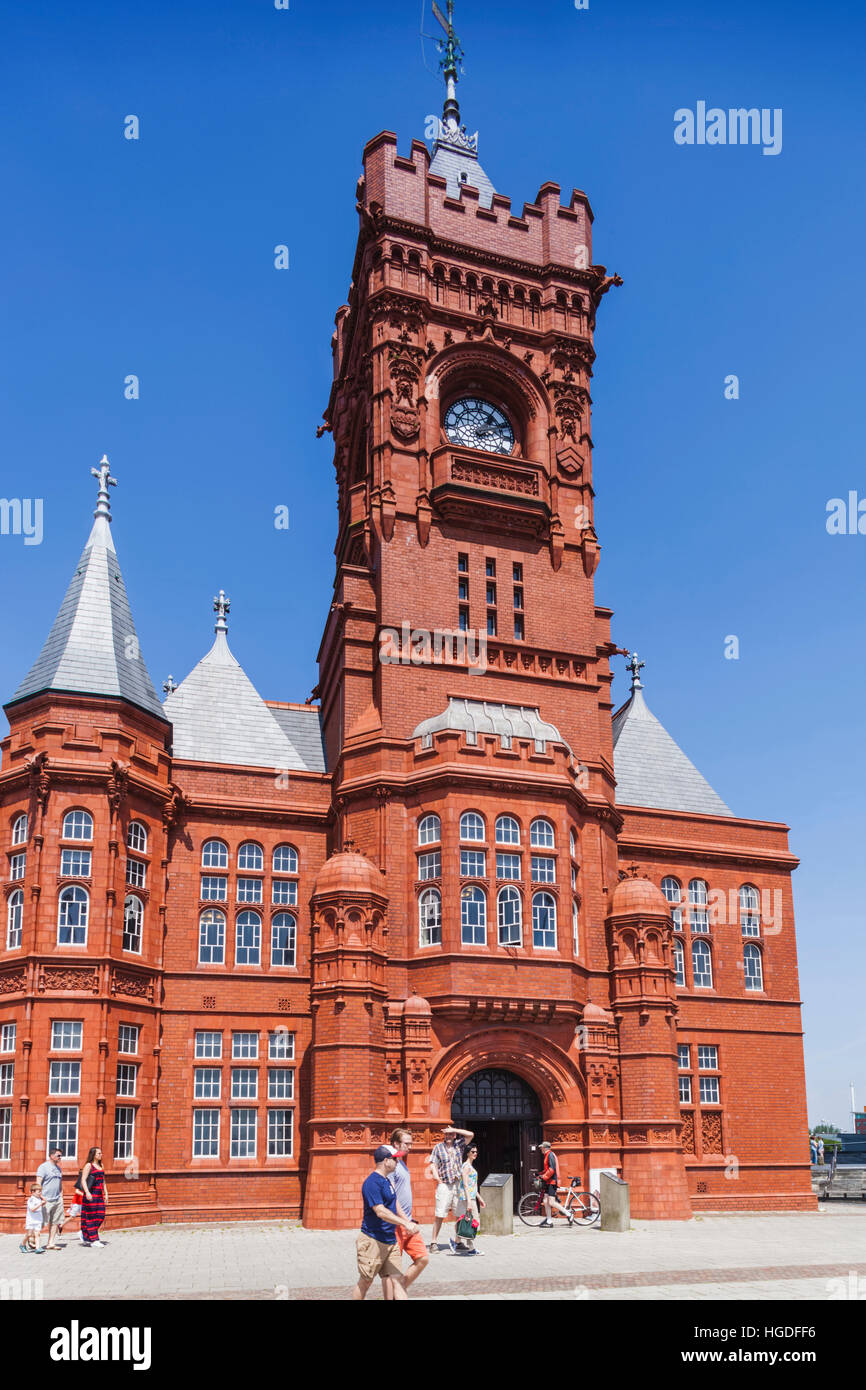 Il Galles, Cardiff, Cardiff Bay, Edificio Pierhead Foto Stock