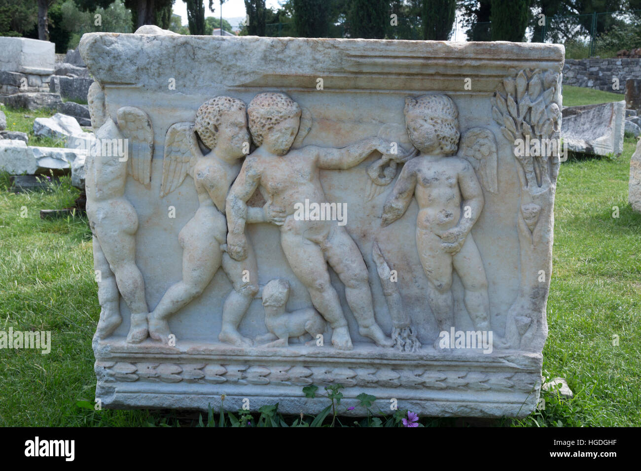 Antico insediamento romano Salona vicino a Spalato, Foto Stock