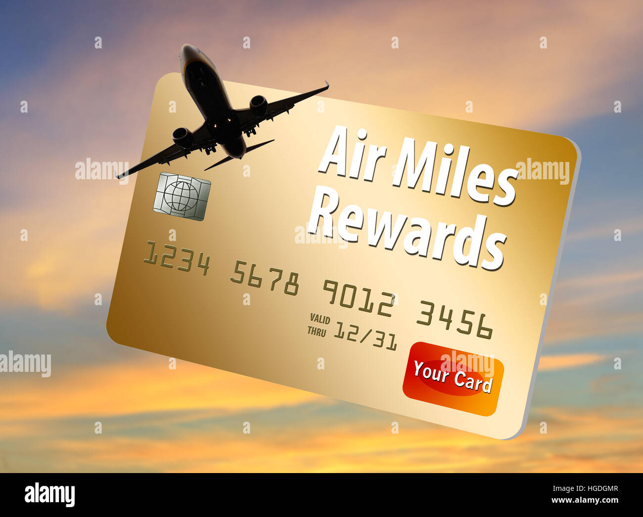 Viaggio aereo premia la carta di credito. Foto Stock