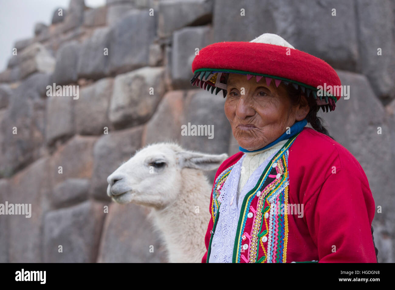 Rovine Saqsayhuaman complesso vicino a Cusco, Foto Stock