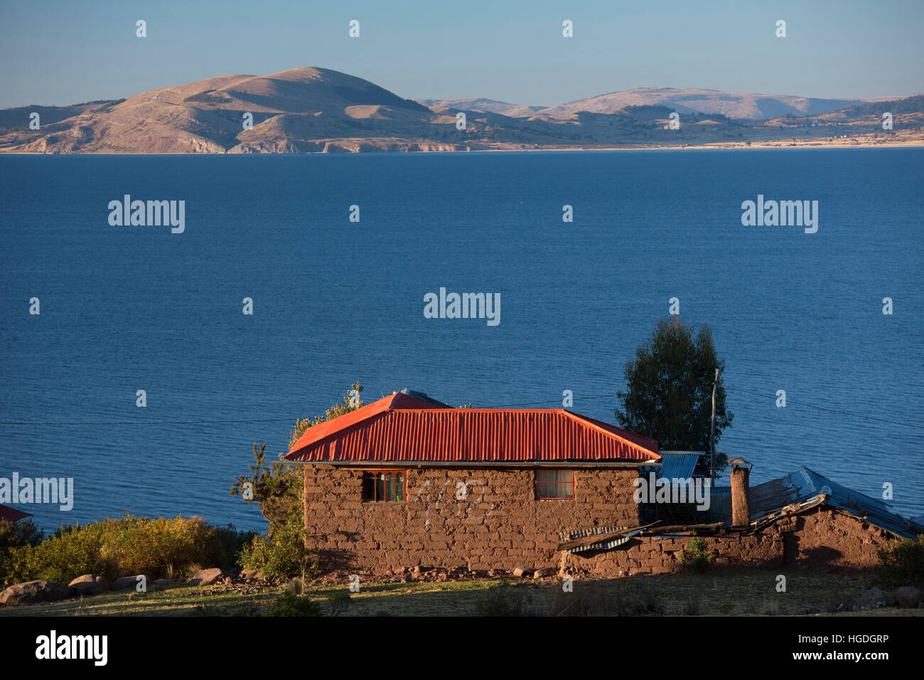 Capachica presso il lago Titicaca, Foto Stock