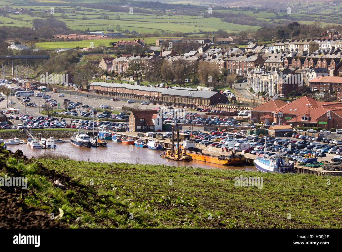 Whitby Harbour, North Yorkshire, East Coast, REGNO UNITO Foto Stock