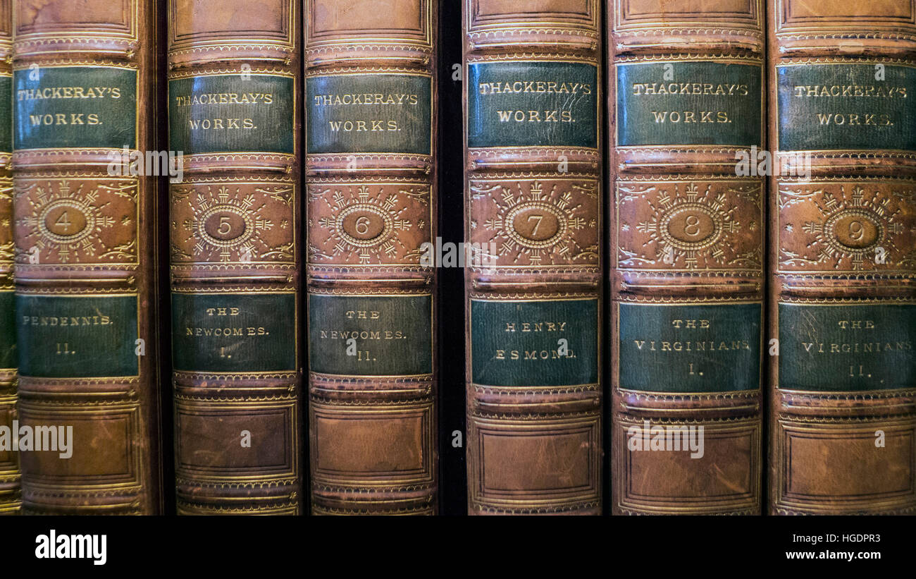 Romanzi classici da William Makepeace Thackeray xix secolo autore London Inghilterra England Foto Stock