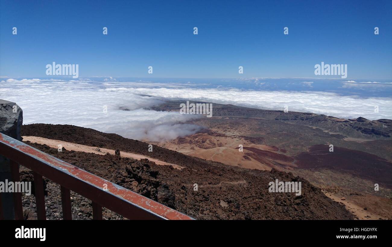 Stazione a monte di Monte Teide Tenerife Spagna Foto Stock