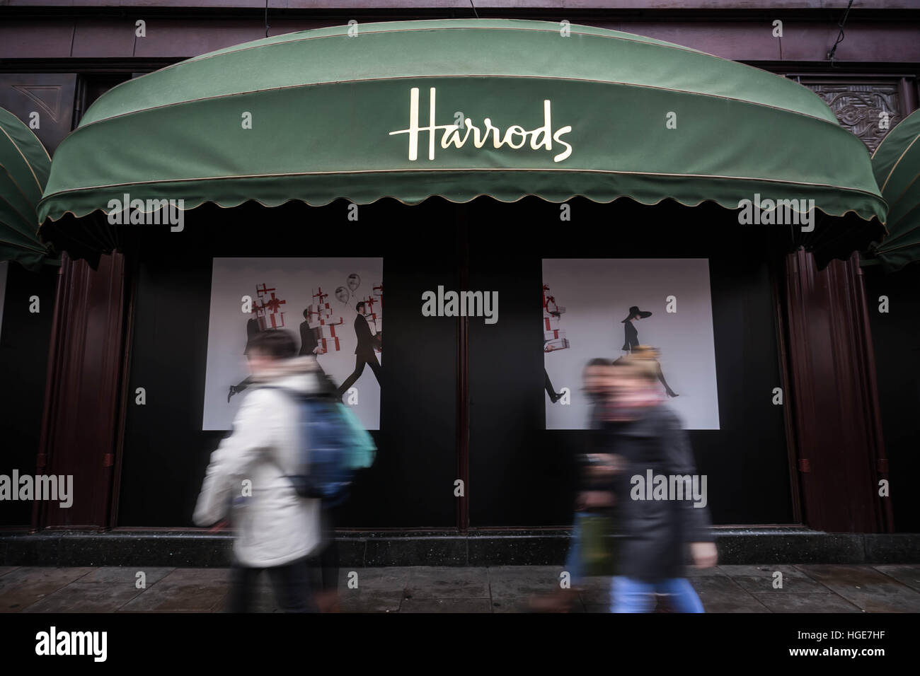 Harrods Luxury department store. Knightsbridge di Londra, Regno Unito. Foto Stock