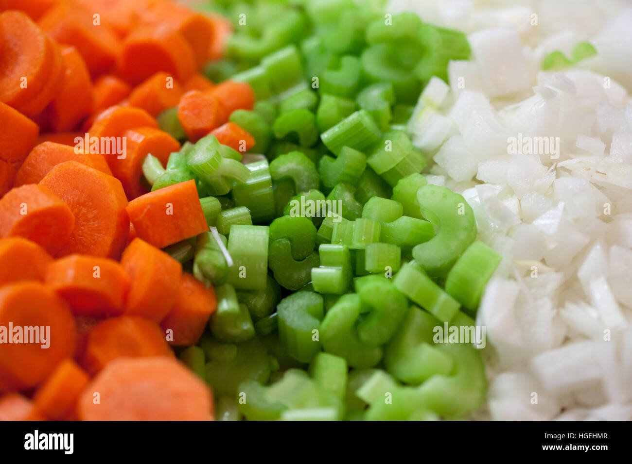 Verdure carote cipolle sedano Foto Stock