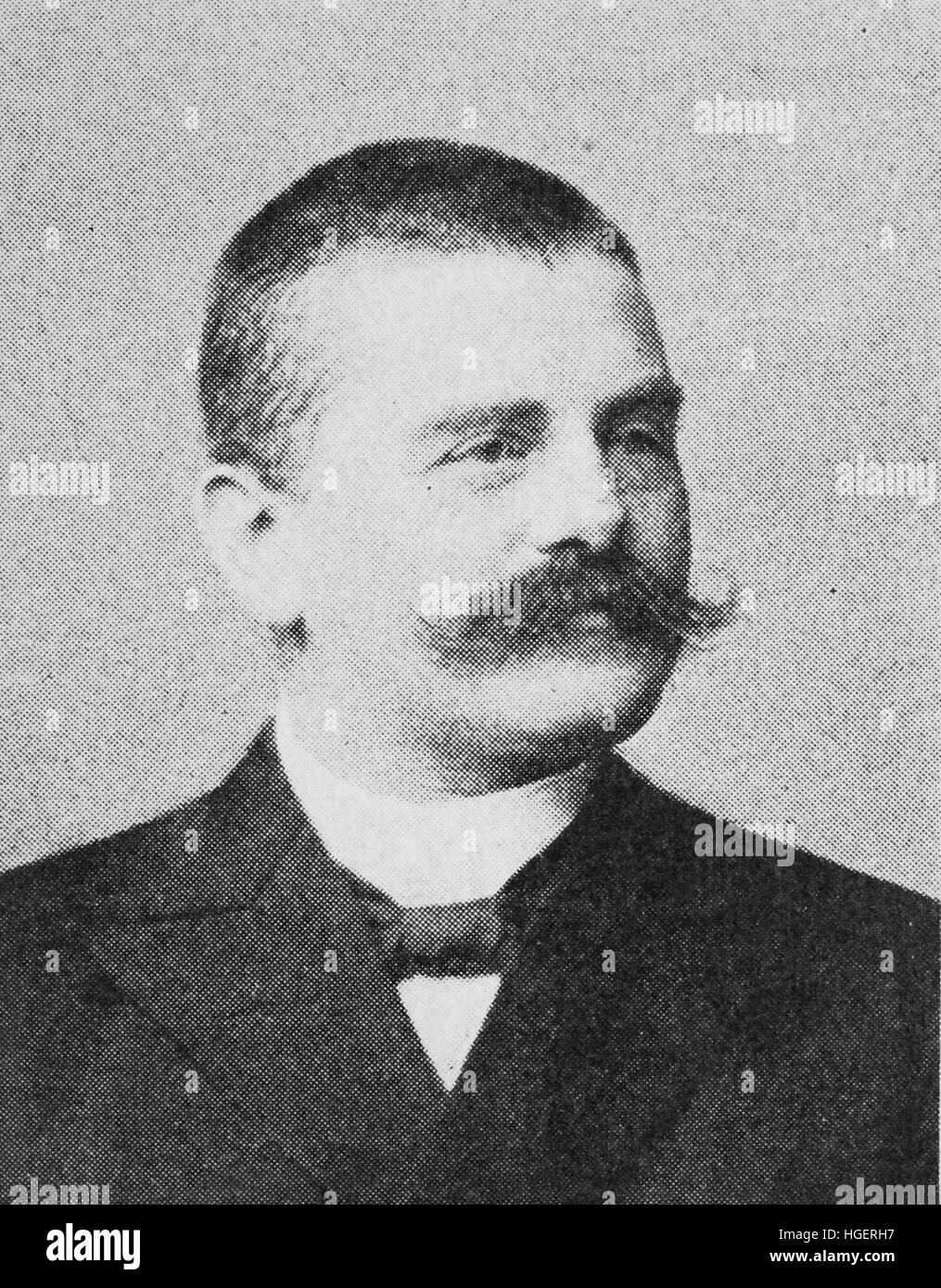 Il barone Detlev von Liliencron nato Friedrich Adolf Axel Detlev Liliencron, 3 giugno 1844 - 22 luglio 1909, era un tedesco lyric poeta e romanziere, riproduzione di una foto a partire dall'anno 1895, digitale migliorata Foto Stock