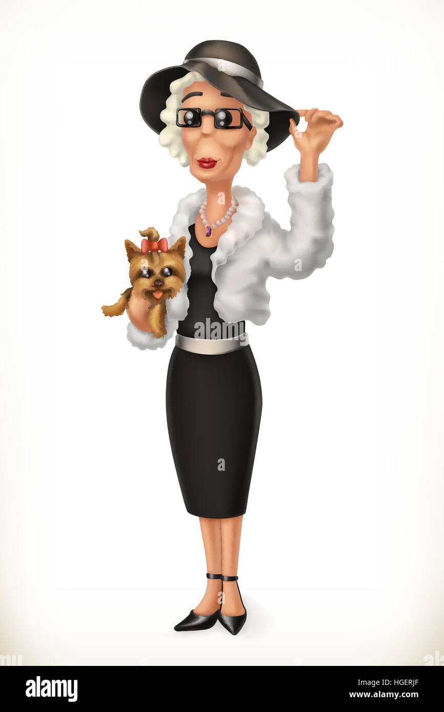 Nonna. La famiglia. 3d'icona vettore Illustrazione Vettoriale