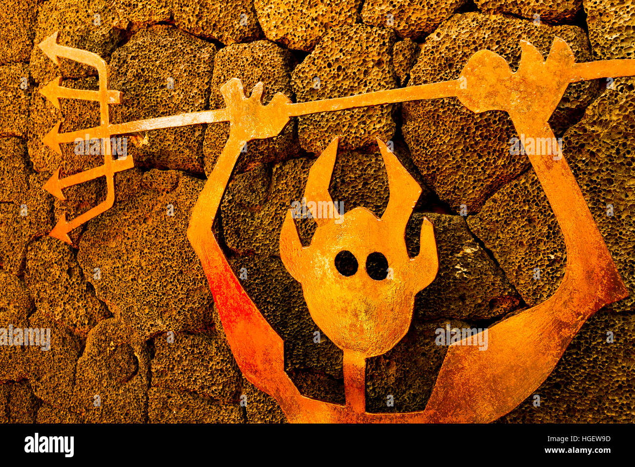 Diavolo iconica. Foto Stock