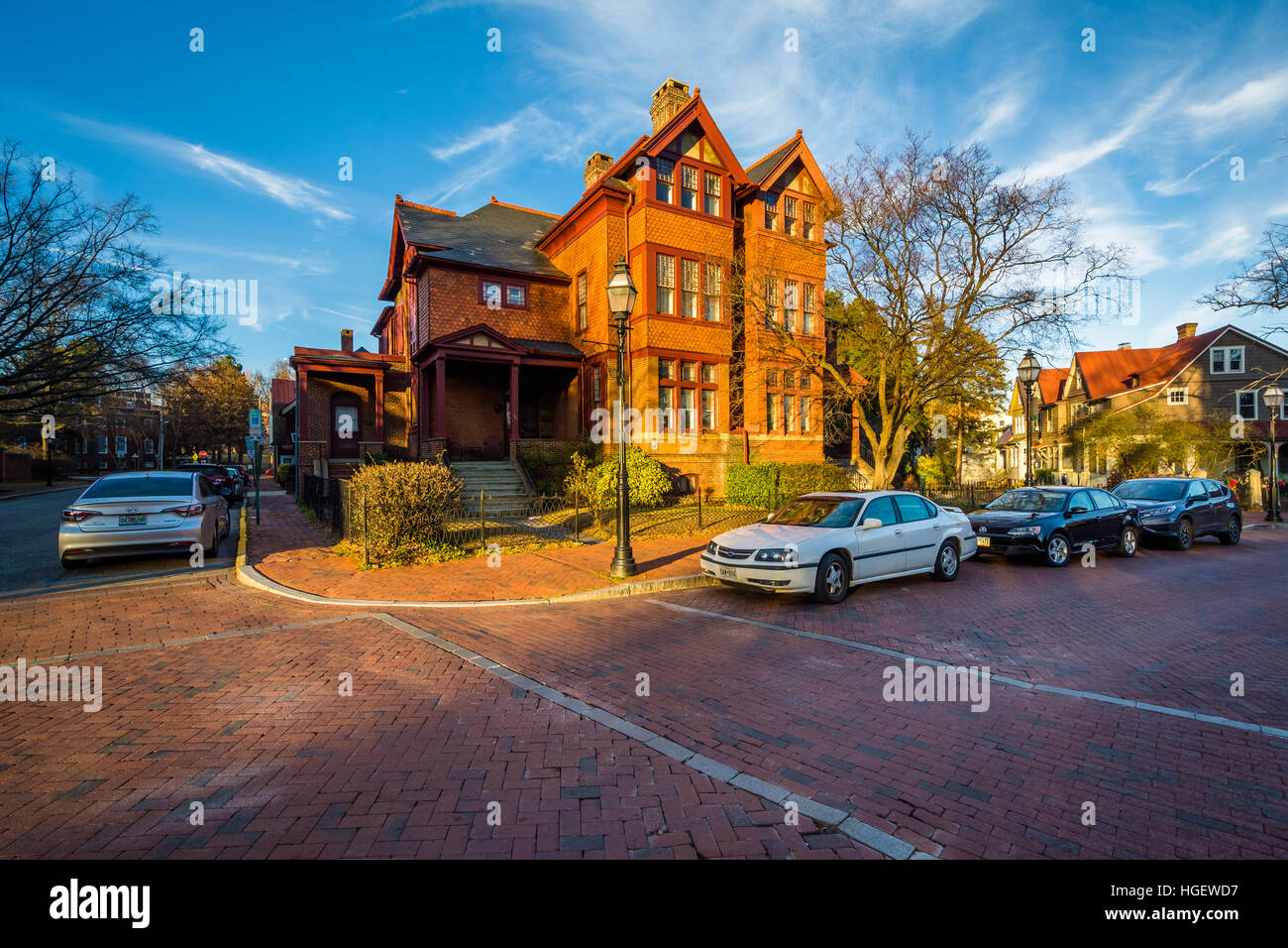 Casa lungo State Circle, in Annapolis, Maryland. Foto Stock
