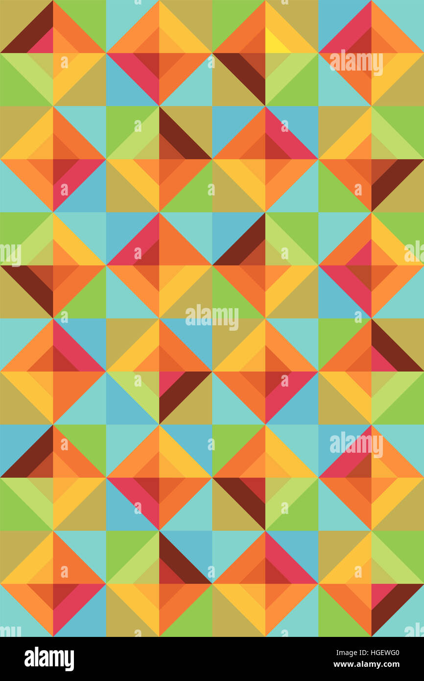 Pattern colorati Piazza illustrazione dello sfondo Foto Stock