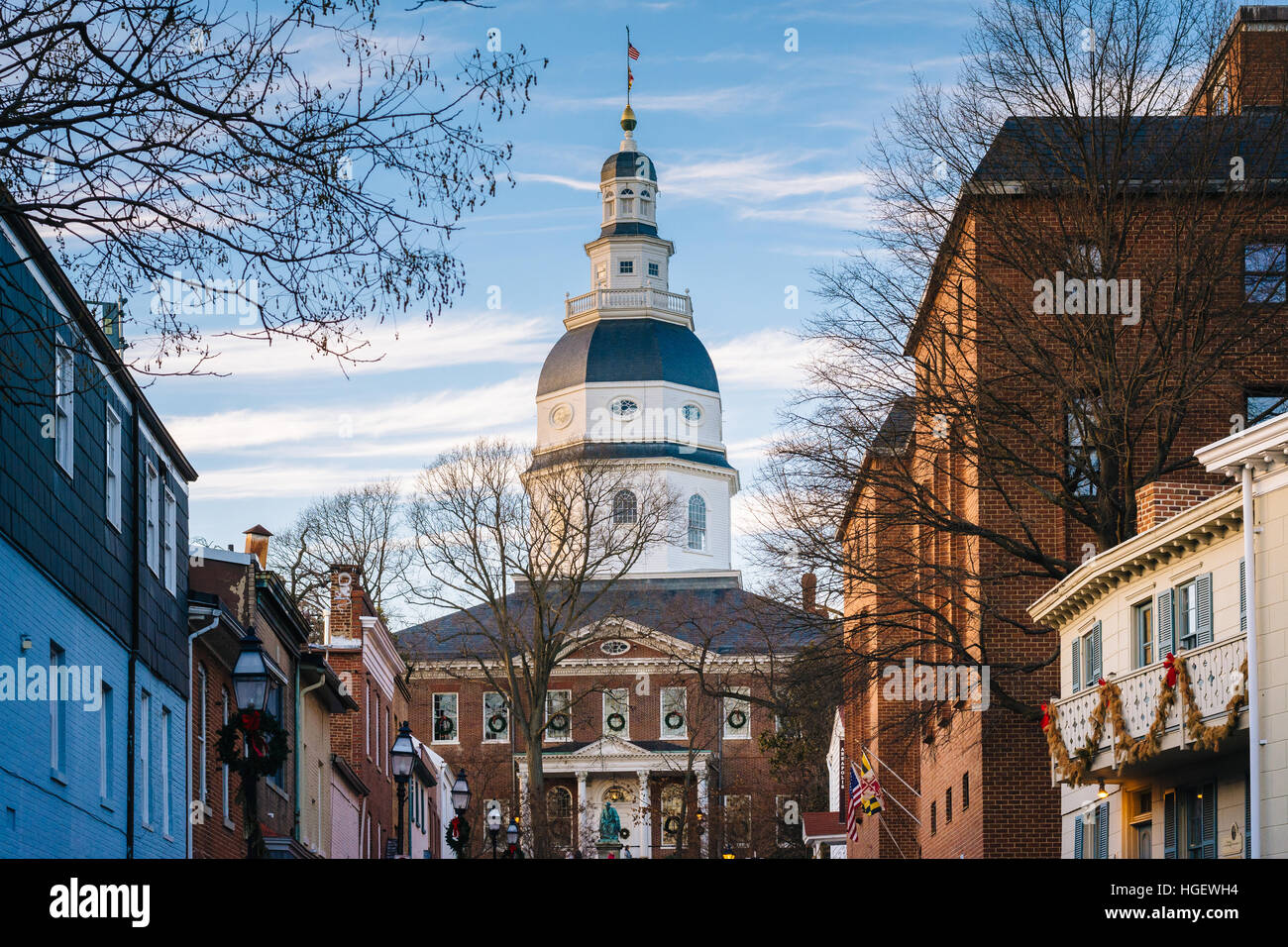 Il Maryland State House, in Annapolis, Maryland. Foto Stock