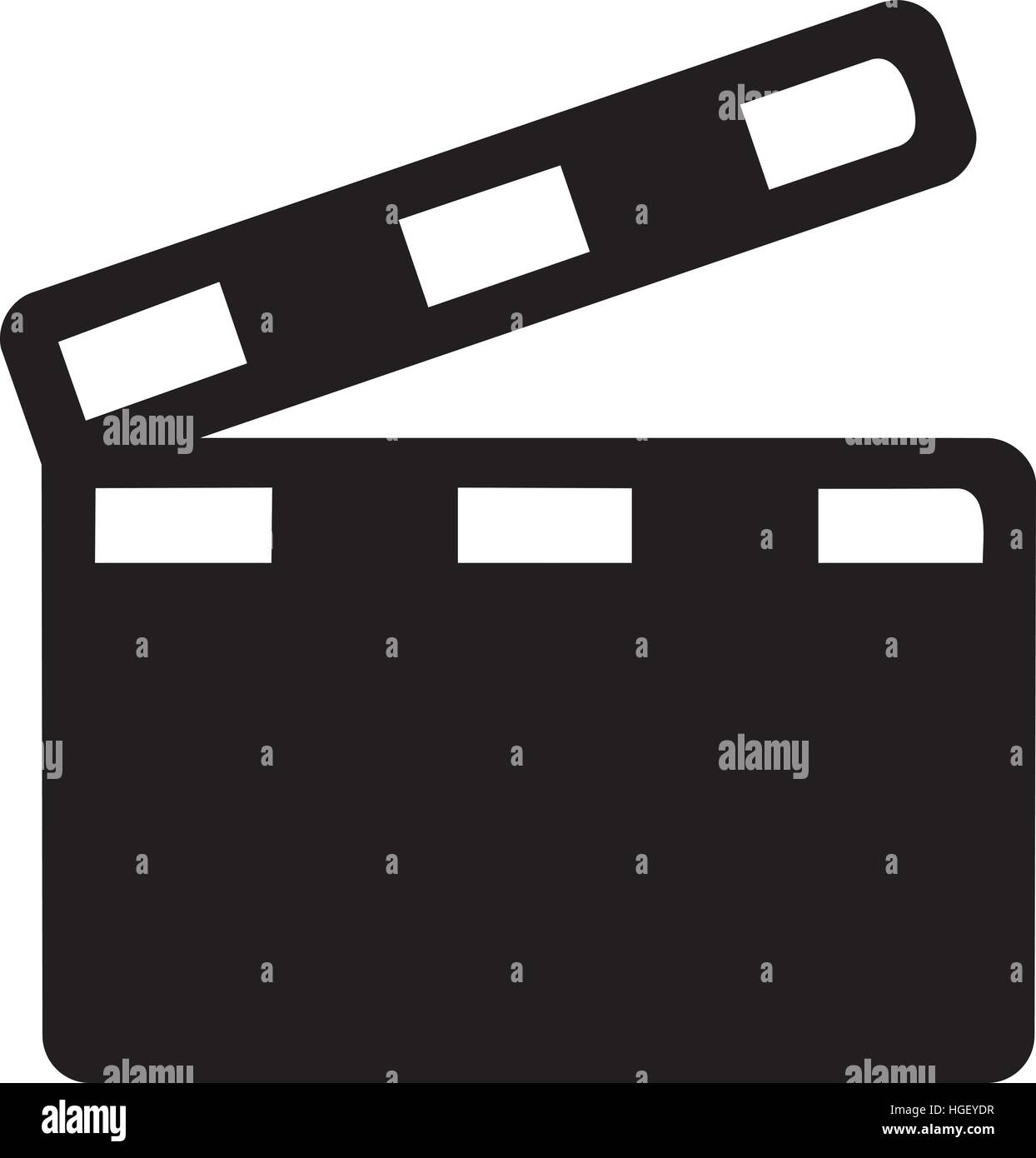 Clapperboard - film icona del cinema Illustrazione Vettoriale
