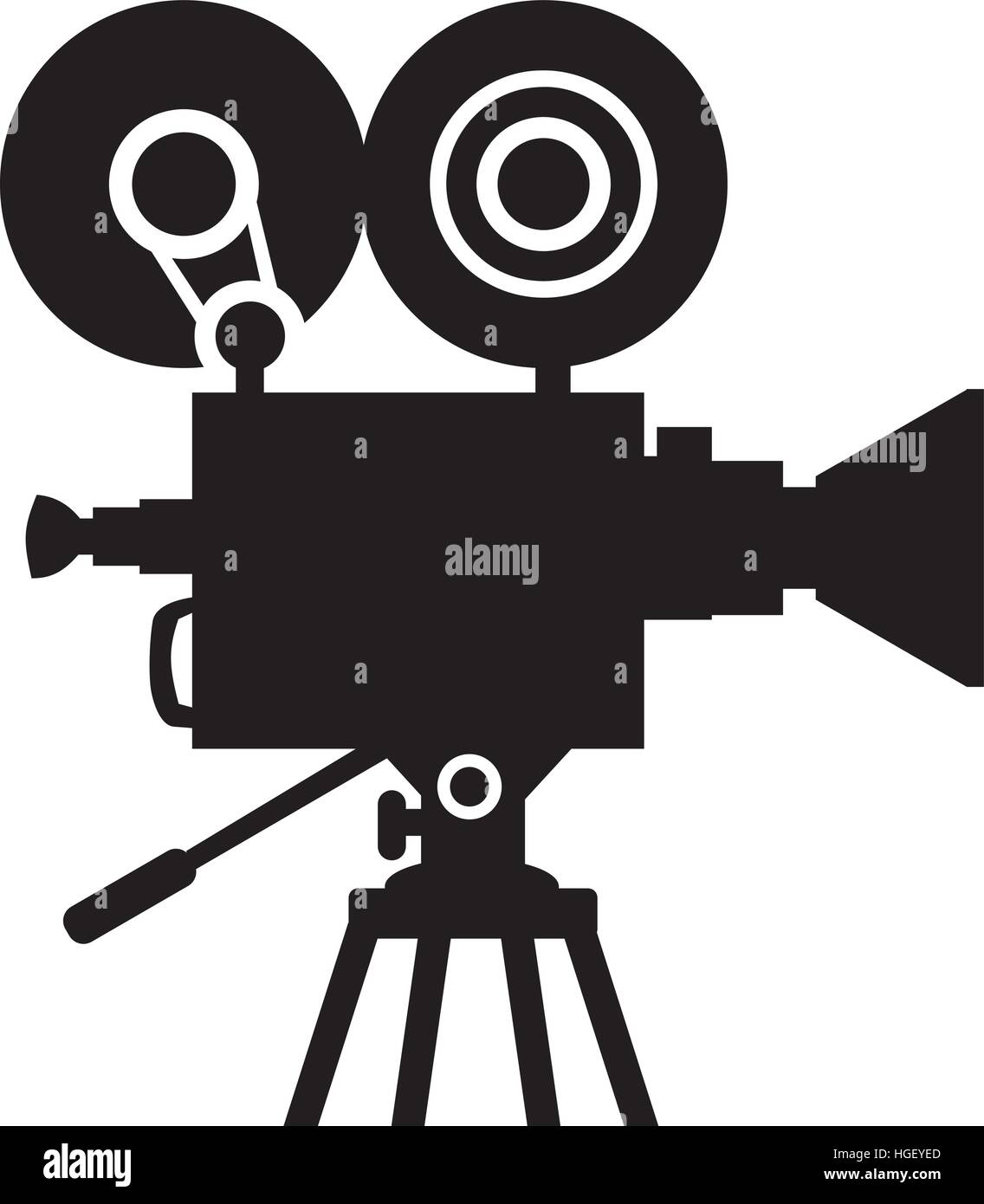 Filmato silhouette della fotocamera Illustrazione Vettoriale