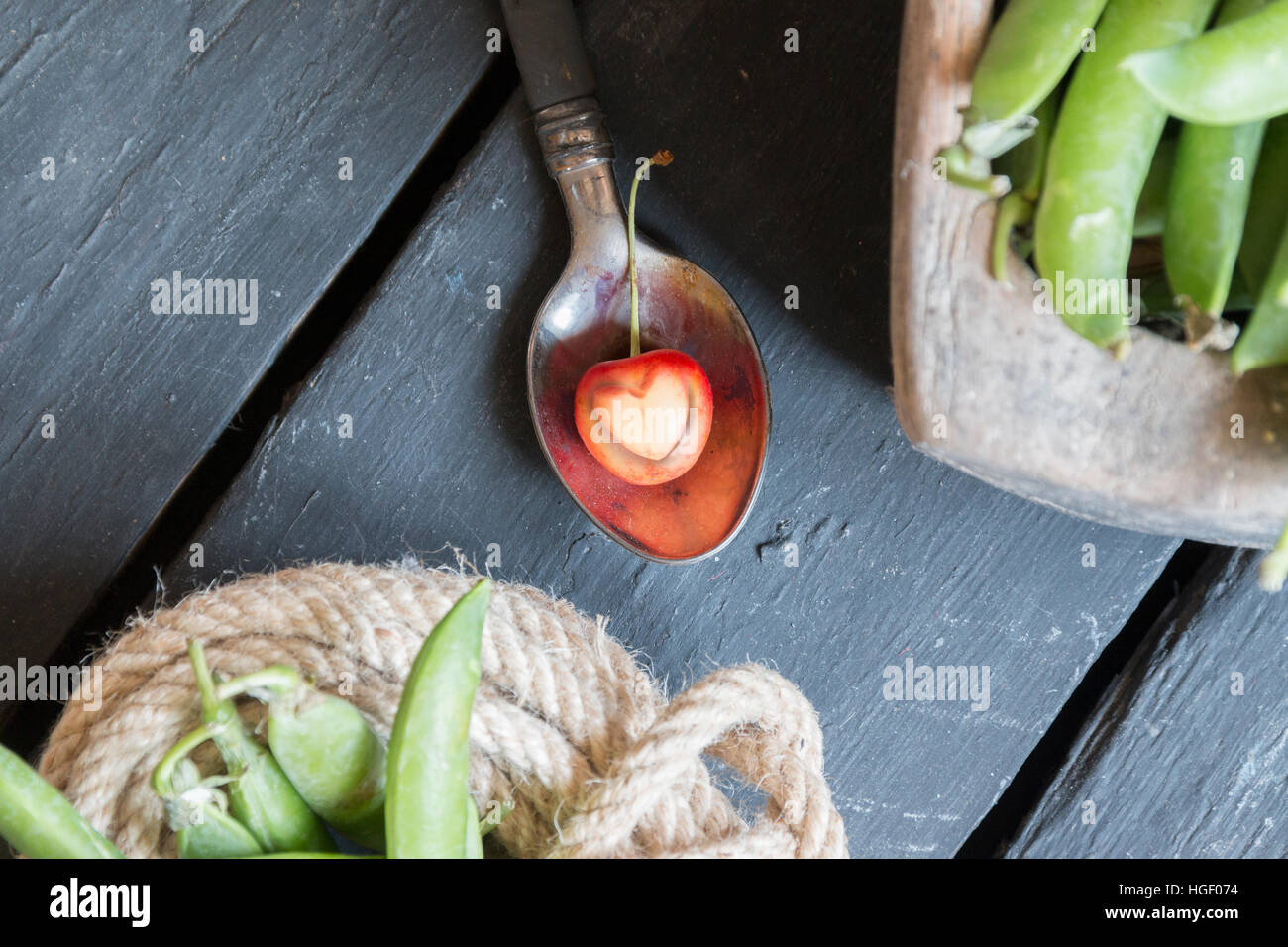 Amore cibo sano o idea di san valentino Foto Stock