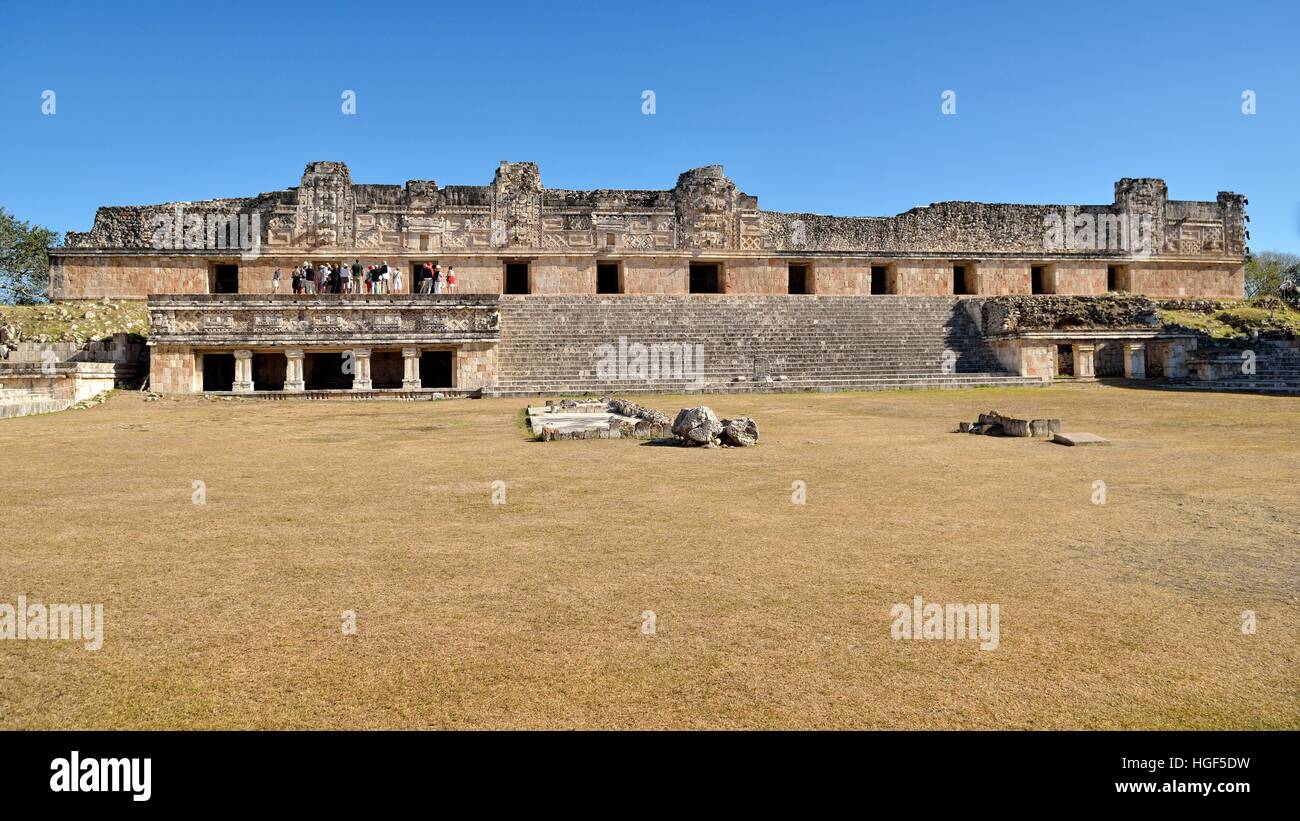 Cuadrangulo de las Monjas, monacale del quadrangolo, antica città maya di Uxmal, Yucatan, Messico Foto Stock