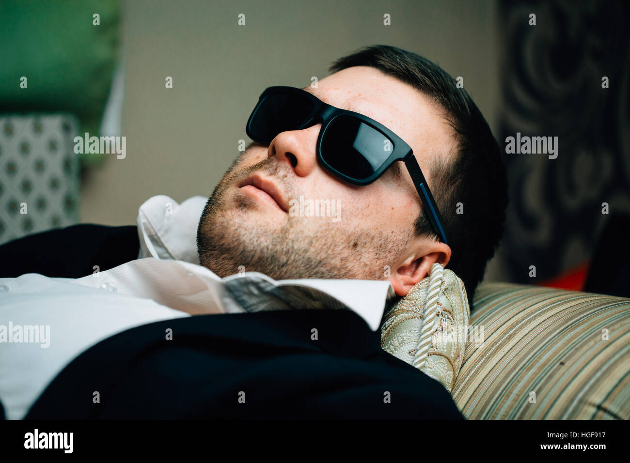 Business man è a riposo Foto Stock