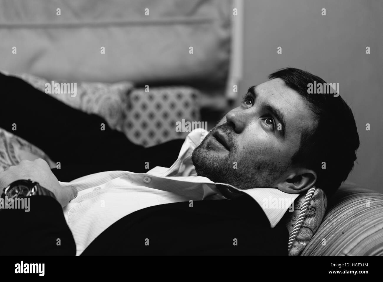 Business man è a riposo Foto Stock