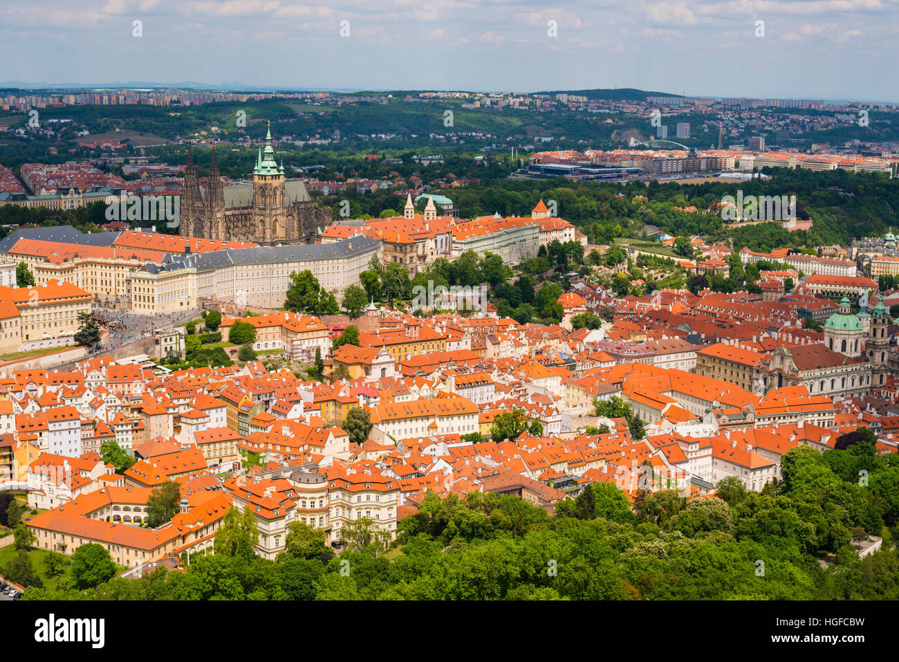 Panorama di Praga Böhmen Foto Stock