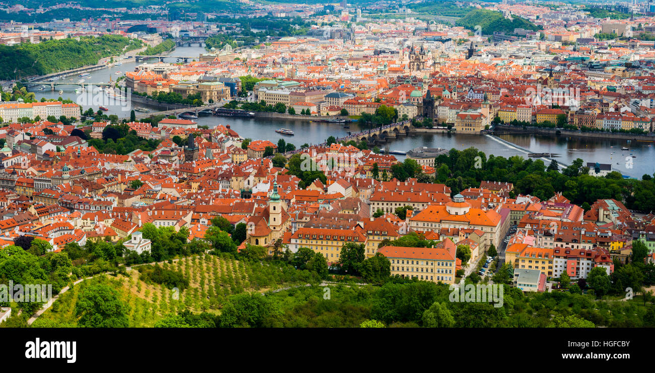 Panorama di Praga Böhmen Foto Stock