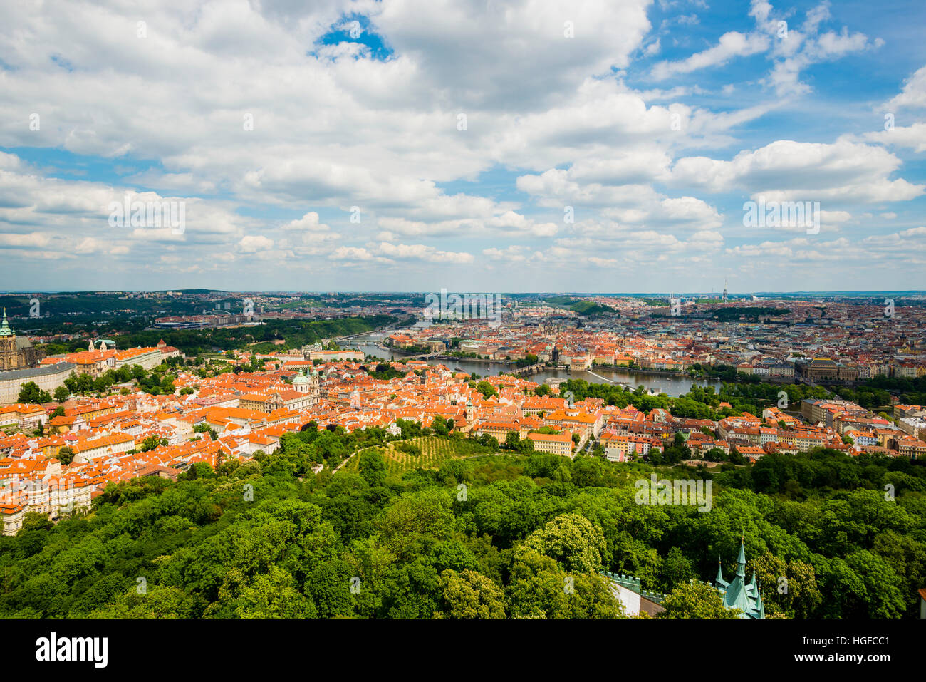 Panorama di Praga Böhmen Foto Stock