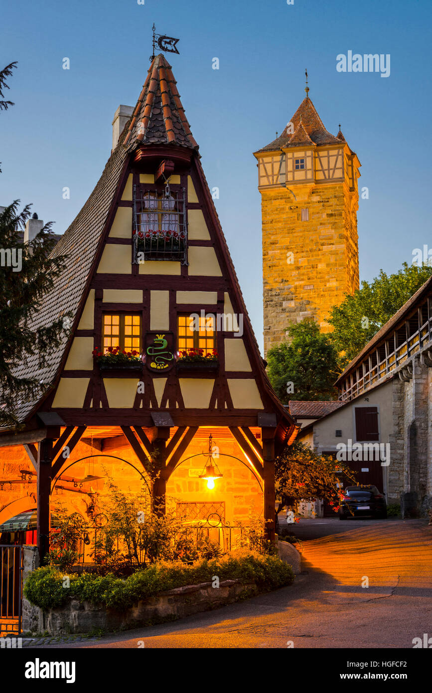 Rothenburg ob der Tauber, Bavaria Foto Stock