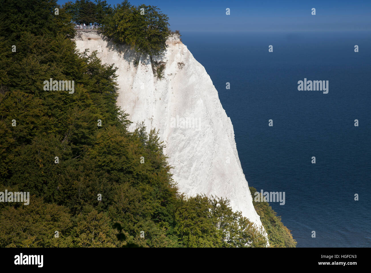 Chalk rocks, chalk cliff coast Baltic coast national park Foto Stock