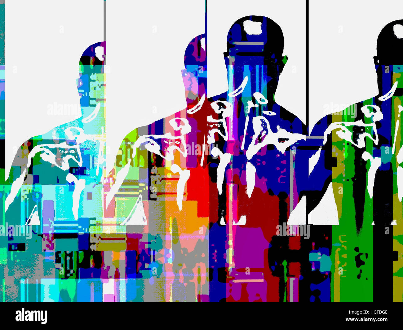 L'uomo, silhouette, modello di colore Foto Stock