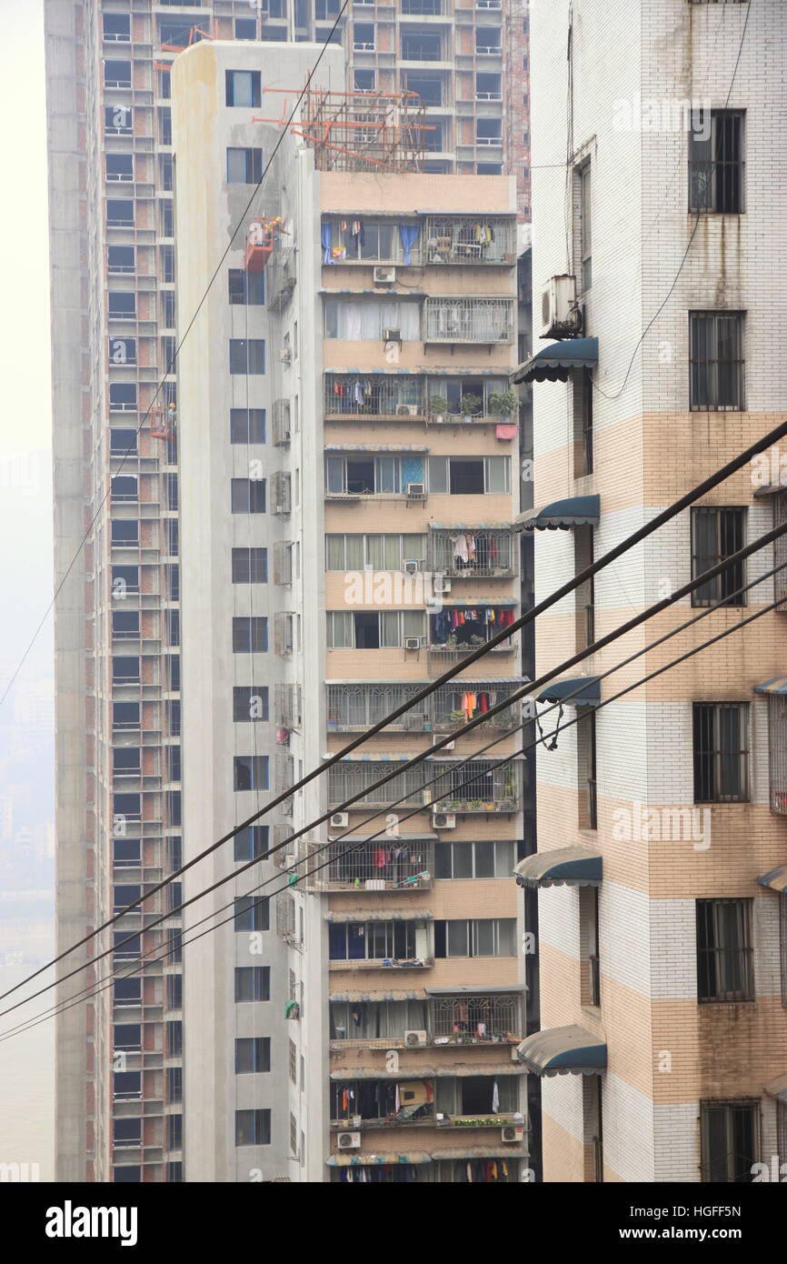 Appartamento massicci edifici di Chongqing Cina Foto Stock