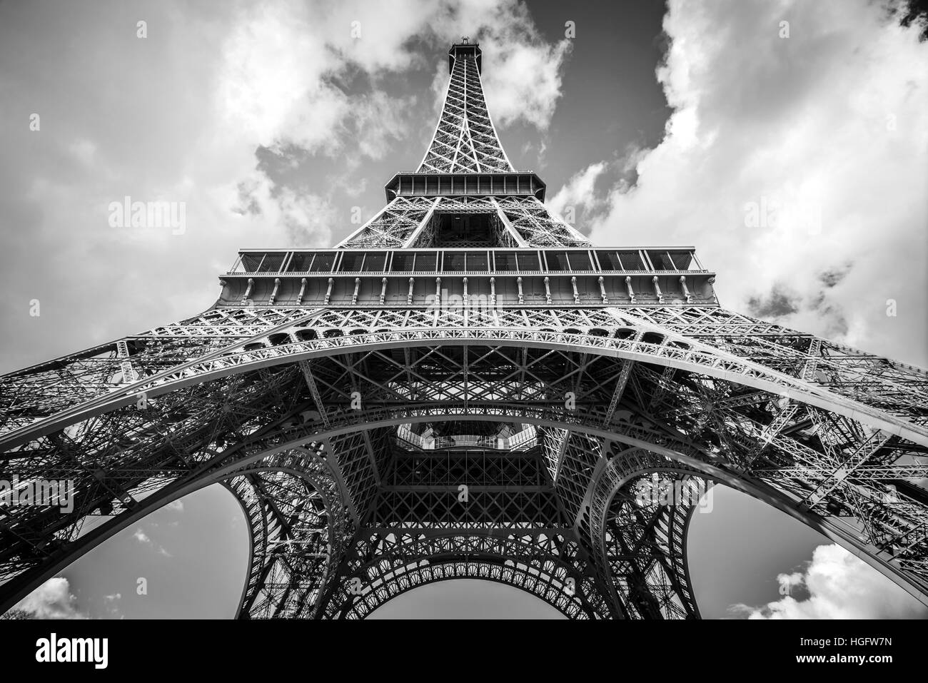 La torre Eiffel, Parigi Francia Foto Stock