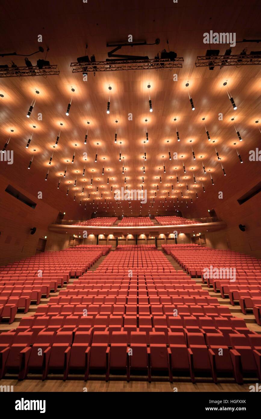 L'Eur Convention Center 'La Nuvola" dall'architetto Massimiliano Fuksas, Auditorium, Roma, Italia, Dicembre 20, 2016 © Credito Fabio Mazzarella/Sintesi Foto Stock