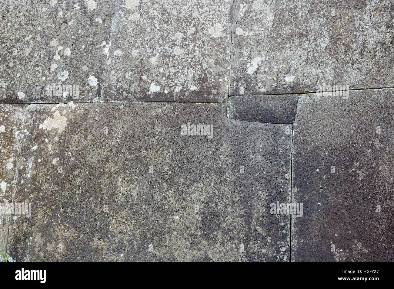 Tahira Ahu Ahu Vinapu lavori in pietra, l'isola di pasqua, Cile Foto Stock