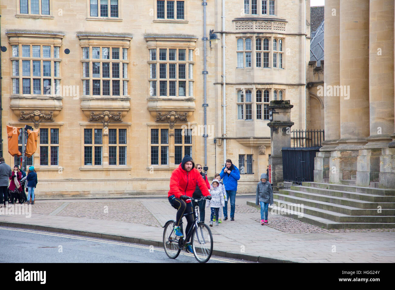 Centro di Oxford Street scene, Oxfordshire,Inghilterra Foto Stock