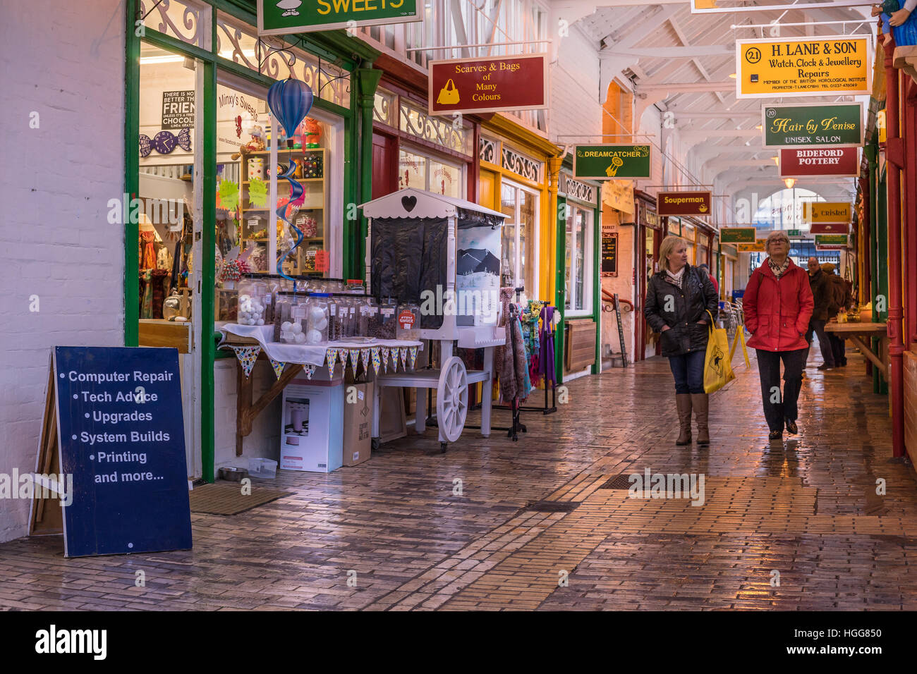 Bideford Bauletto Market Foto Stock