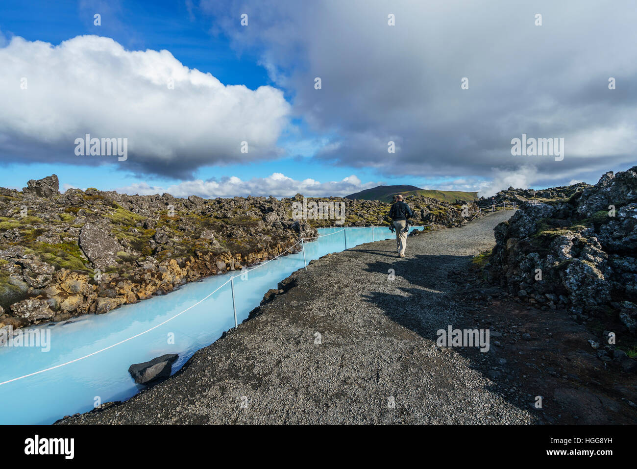 Area per la Laguna Blu, Islanda Foto Stock
