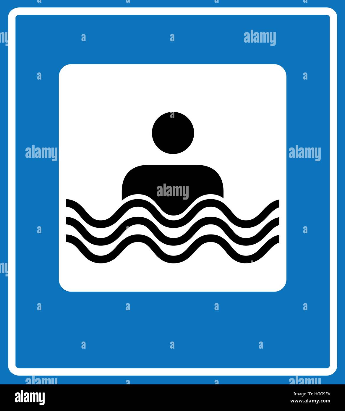 Nuotare icona Vettore. Piatto semplice pittogramma su sfondo chiaro Illustrazione Vettoriale