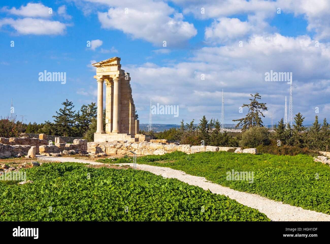 Le rovine del Santuario di Apollo Hylates, Cipro Foto Stock