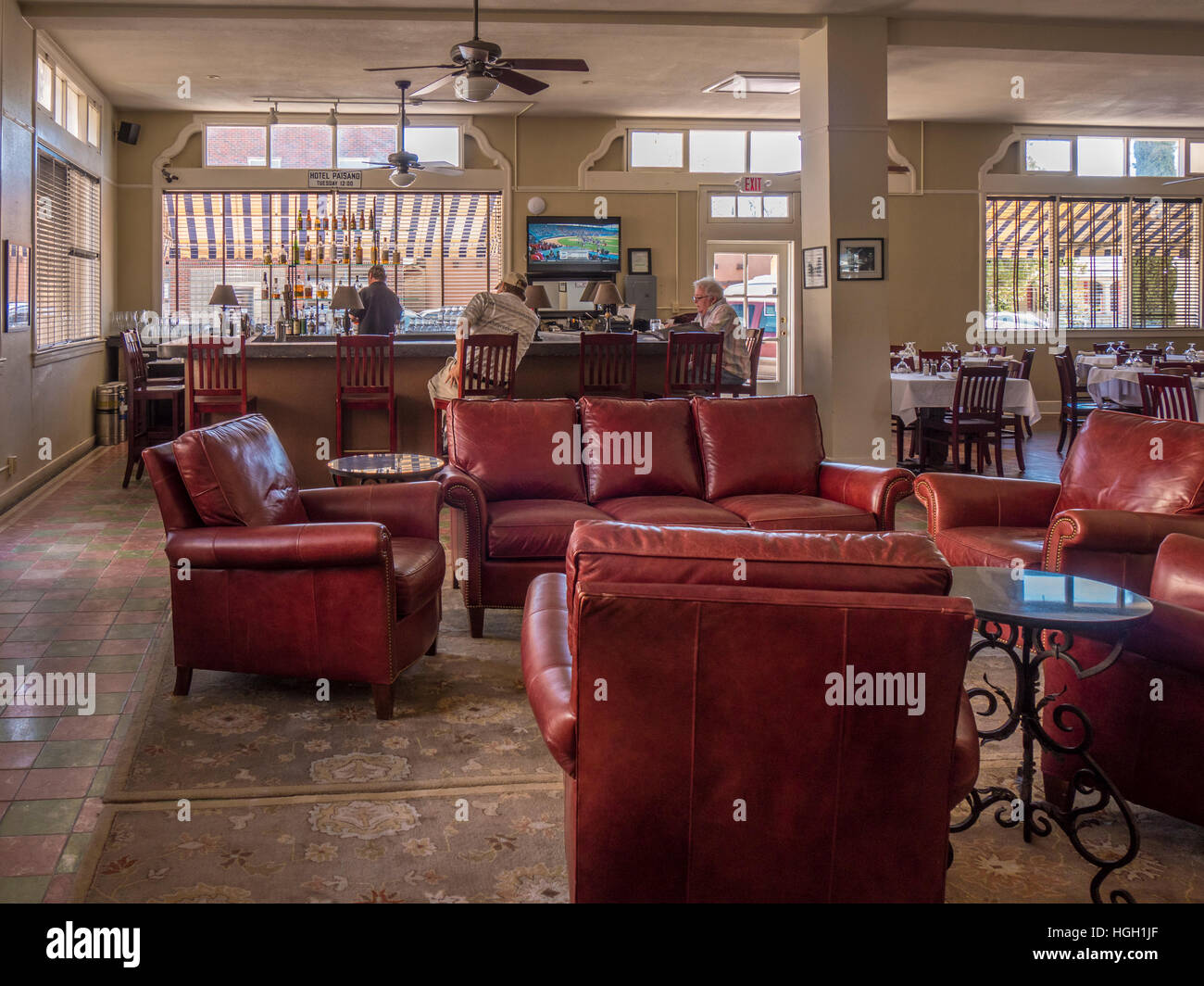Jett's Grill, Hotel Paisano, Marfa, Texas. Foto Stock