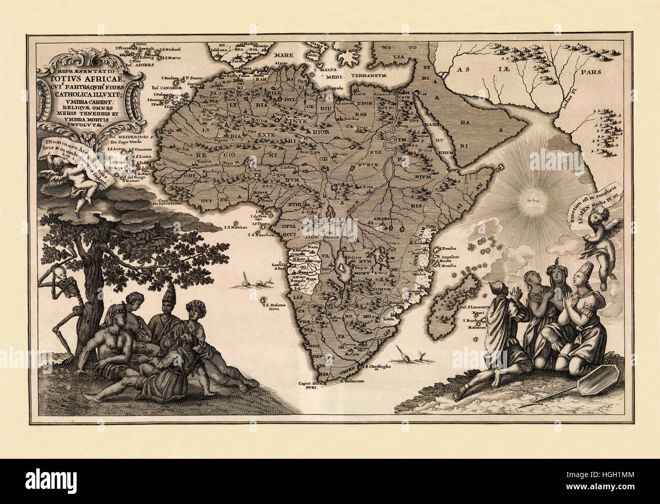 Mappa di Africa 1737 Foto Stock