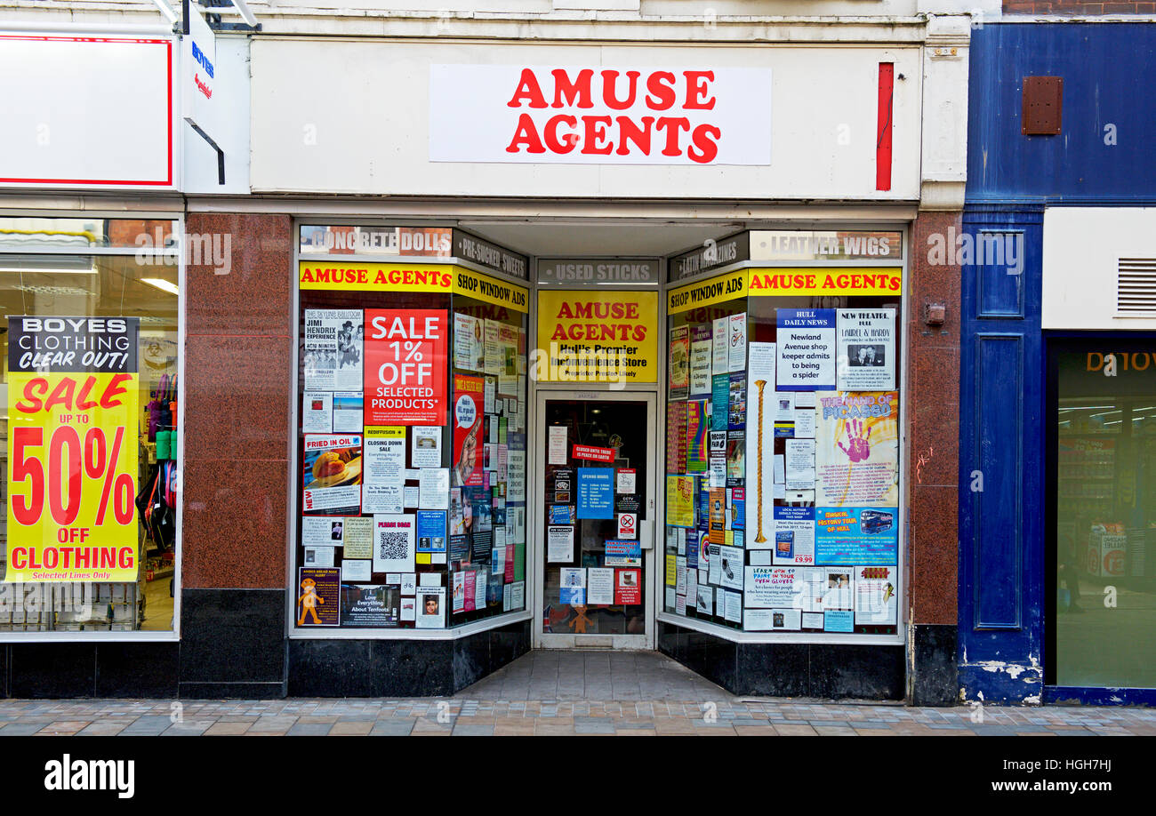 Negozio di vuoto di Hull, East Yorkshire, Humberside, England Regno Unito Foto Stock