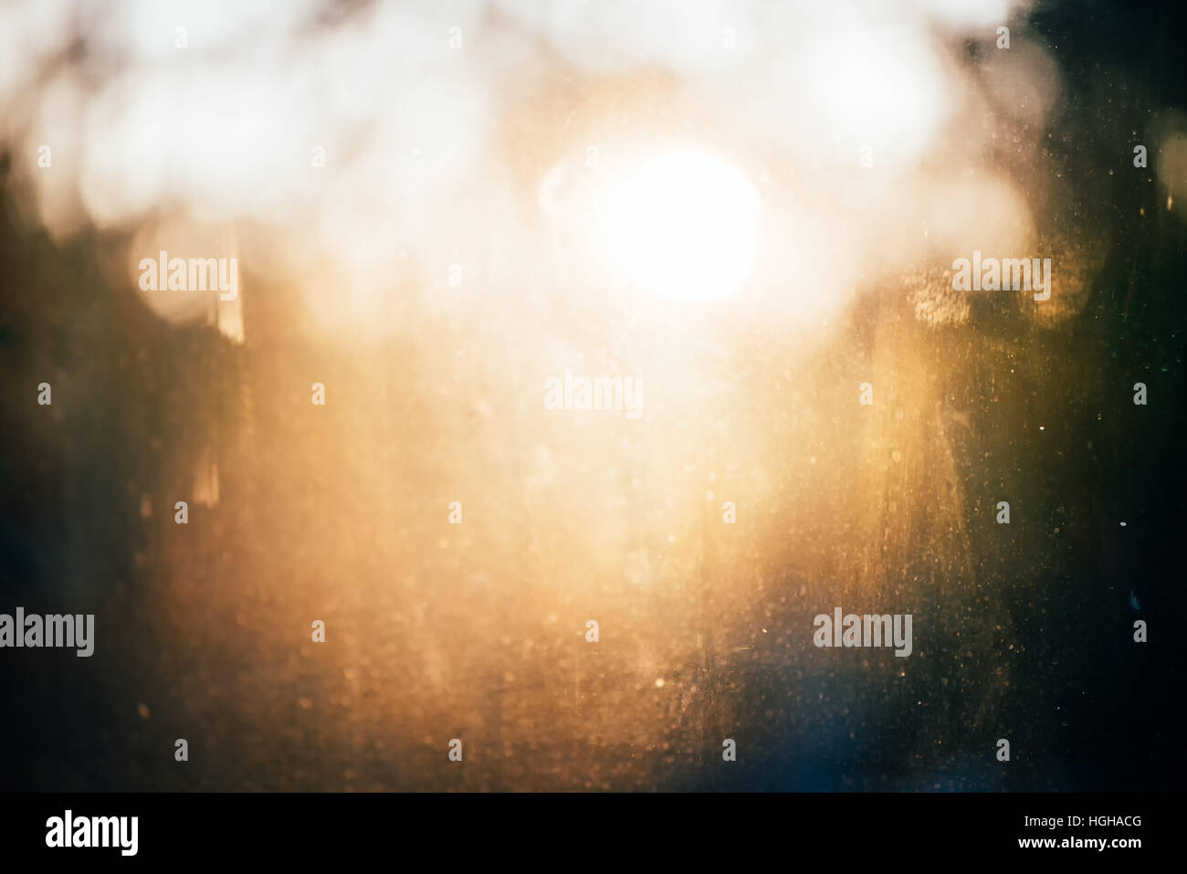 Abstract sole del mattino, la sfocatura dello sfondo spazio copia dei preventivi Foto Stock