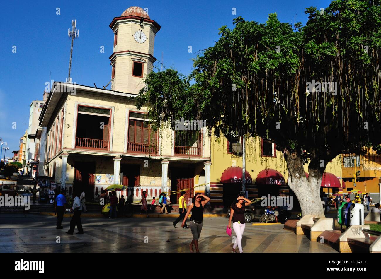 Plaza de Armas in TUMBES. Dipartimento di Tumbes .PERÙ Foto Stock