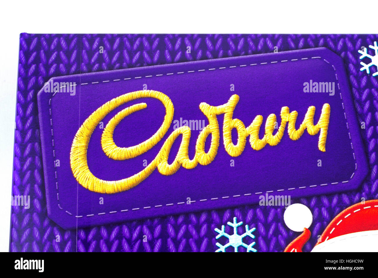 LONDON, Regno Unito - 4 gennaio 2017: una inquadratura ravvicinata della Cadbury logo su uno dei loro prodotti dolciari, il 4 gennaio 2017. Foto Stock