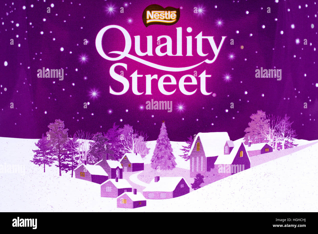 LONDON, Regno Unito - 4 gennaio 2017: un close-up di Nestlé qualità simbolo di strada su una teglia del prodotto, il 4 gennaio 2017. Foto Stock