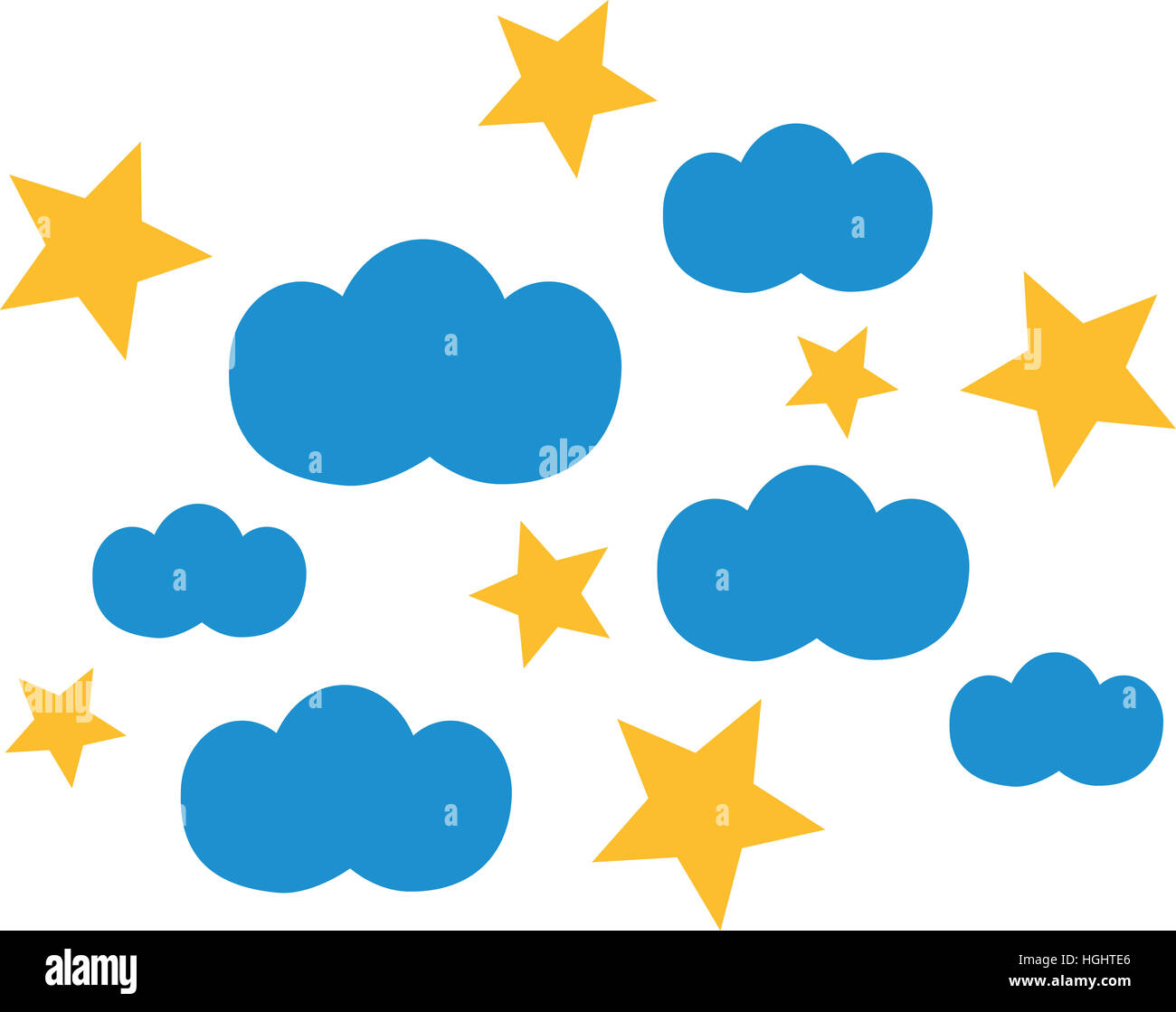 Nuvole con stelle Foto Stock